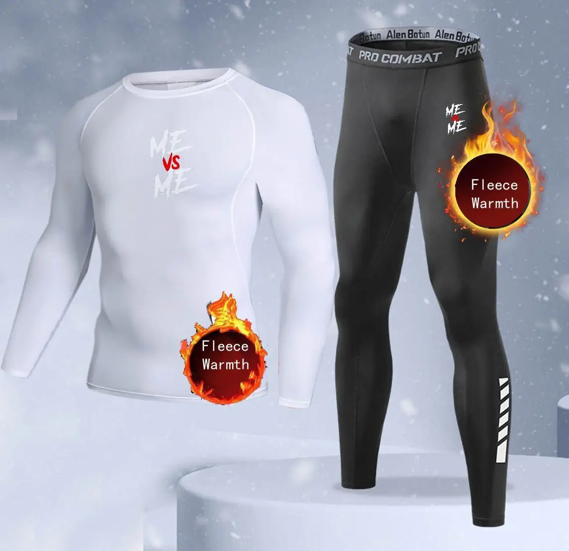 Yoga Of Fitness - Findci Herren-Sport-Laufset Kompressions-Shirt + Hose Hautengeschnittene