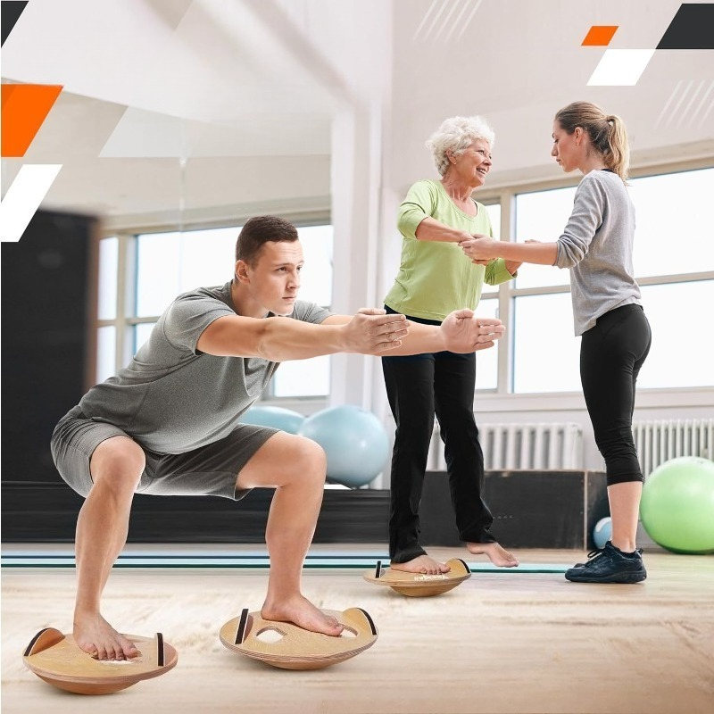 Holz-Balanceboard für Erwachse – Yoga Fitness Training Bewertung und Preis
